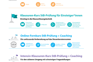 Wir helfen Ihnen mit unseren StB-Vorbereitungskursen besser und effizienter zu lernen! 