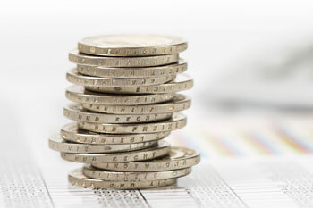 Kleingeld ist aufeinander gestapelt